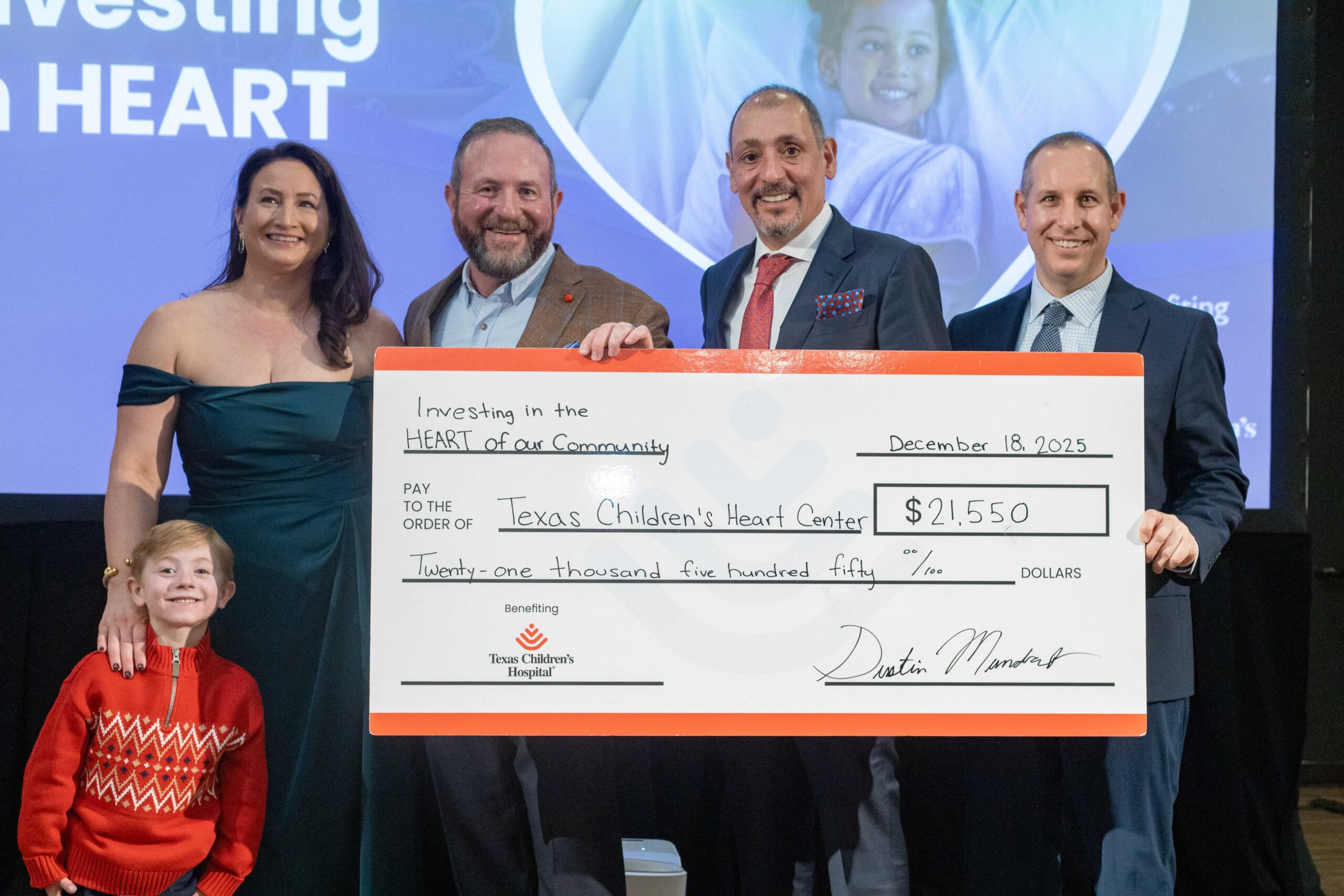 Inaugural “Investing in the HEART of Our Community” Gala Raises Funds for Texas Children’s Heart Center